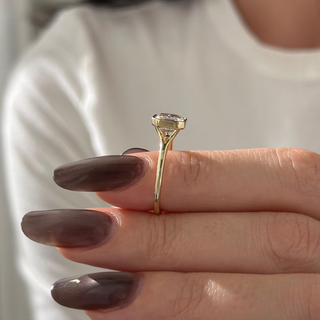 Round Halo, Pave & Split Shank Engagement Ring – 1.93 CT Lab Grown Diamond