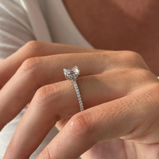 Round Halo, Pave & Split Shank Engagement Ring – 1.93 CT Lab Grown Diamond