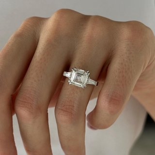 Round Halo, Pave & Split Shank Engagement Ring – 1.93 CT Lab Grown Diamond
