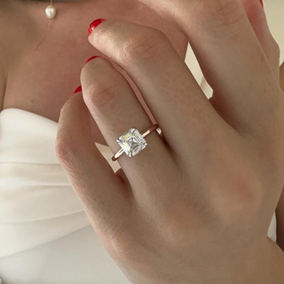 Round Halo, Pave & Split Shank Engagement Ring – 1.93 CT Lab Grown Diamond