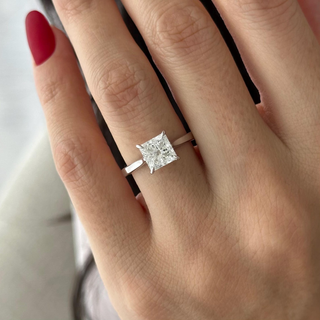 Round Halo, Pave & Split Shank Engagement Ring – 1.93 CT Lab Grown Diamond