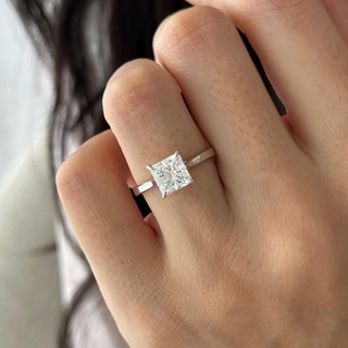 Round Halo, Pave & Split Shank Engagement Ring – 1.93 CT Lab Grown Diamond