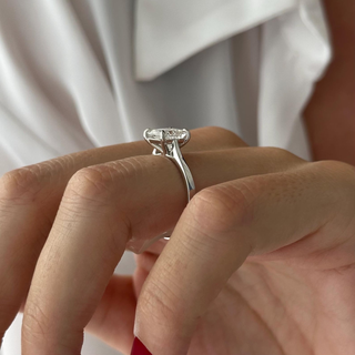 Round Halo, Pave & Split Shank Engagement Ring – 1.93 CT Lab Grown Diamond