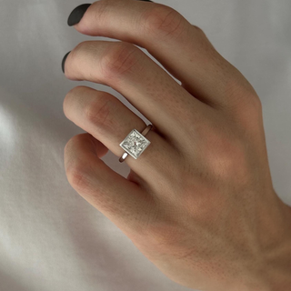 Round Halo, Pave & Split Shank Engagement Ring – 1.93 CT Lab Grown Diamond