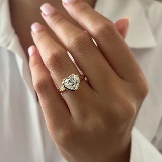Round Halo, Pave & Split Shank Engagement Ring – 1.93 CT Lab Grown Diamond