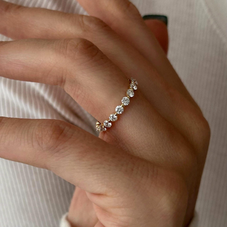 0.13 TCW Round Twisted DEF/VVS Lab Grown Diamond Wedding Band