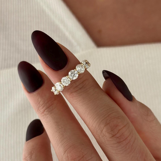 0.13 TCW Round Twisted DEF/VVS Lab Grown Diamond Wedding Band