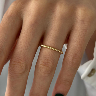 0.13 TCW Round Twisted DEF/VVS Lab Grown Diamond Wedding Band