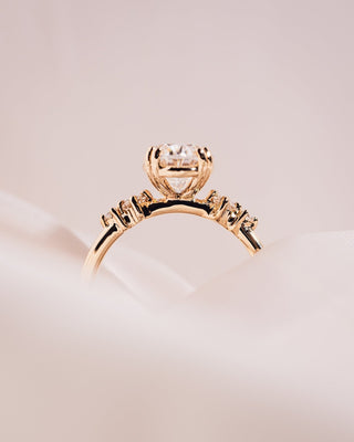 Cushion Hidden Halo Lab Grown Diamond Engagement Ring