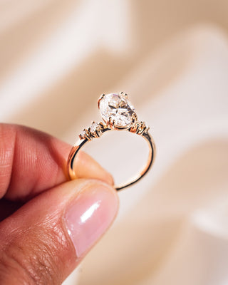 Cushion Hidden Halo Lab Grown Diamond Engagement Ring