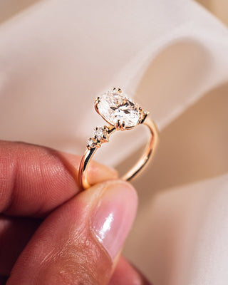 Cushion Hidden Halo Lab Grown Diamond Engagement Ring