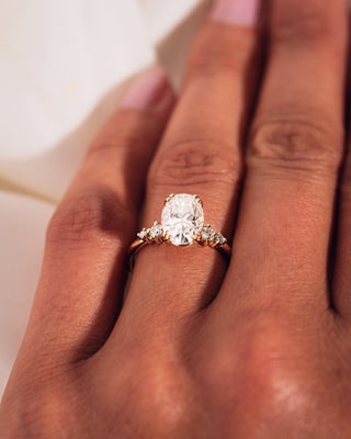 Cushion Hidden Halo Lab Grown Diamond Engagement Ring