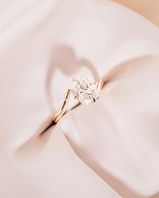 Cushion Hidden Halo Lab Grown Diamond Engagement Ring