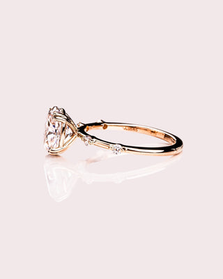 Cushion Hidden Halo Lab Grown Diamond Engagement Ring