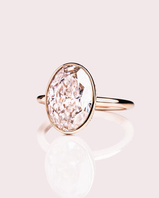 Cushion Hidden Halo Lab Grown Diamond Engagement Ring