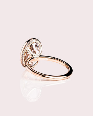 Cushion Hidden Halo Lab Grown Diamond Engagement Ring