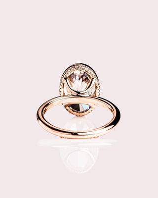 Cushion Hidden Halo Lab Grown Diamond Engagement Ring