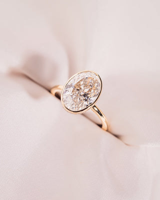 Cushion Hidden Halo Lab Grown Diamond Engagement Ring