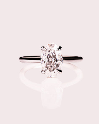 Cushion Hidden Halo Lab Grown Diamond Engagement Ring