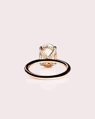 Cushion Hidden Halo Lab Grown Diamond Engagement Ring