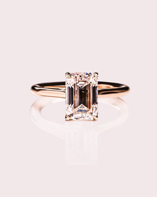 Cushion Hidden Halo Lab Grown Diamond Engagement Ring