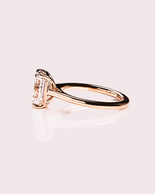 Cushion Hidden Halo Lab Grown Diamond Engagement Ring