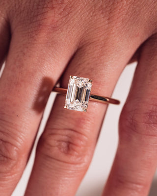 Cushion Hidden Halo Lab Grown Diamond Engagement Ring