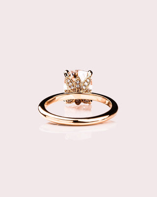 Cushion Hidden Halo Lab Grown Diamond Engagement Ring
