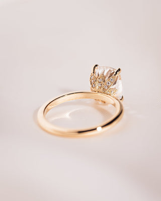 Cushion Hidden Halo Lab Grown Diamond Engagement Ring