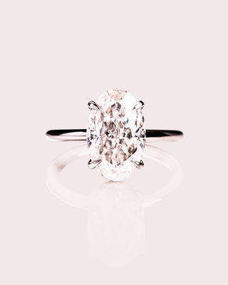 Cushion Hidden Halo Lab Grown Diamond Engagement Ring