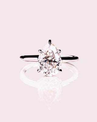 Cushion Hidden Halo Lab Grown Diamond Engagement Ring