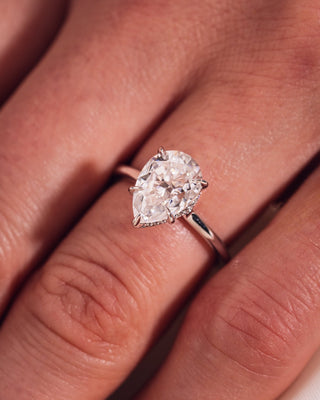 Cushion Hidden Halo Lab Grown Diamond Engagement Ring