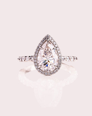 Cushion Hidden Halo Lab Grown Diamond Engagement Ring