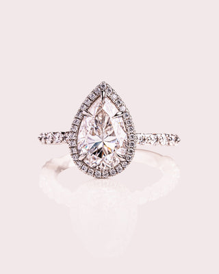 Cushion Hidden Halo Lab Grown Diamond Engagement Ring