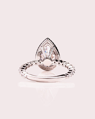 Cushion Hidden Halo Lab Grown Diamond Engagement Ring