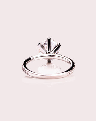 Cushion Hidden Halo Lab Grown Diamond Engagement Ring