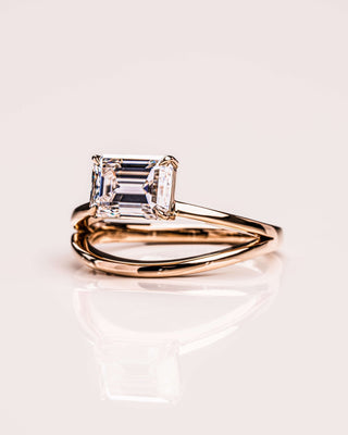 Cushion Hidden Halo Lab Grown Diamond Engagement Ring
