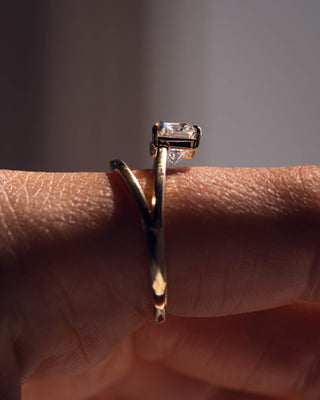 Cushion Hidden Halo Lab Grown Diamond Engagement Ring
