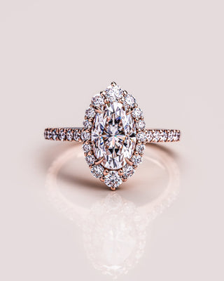 Cushion Hidden Halo Lab Grown Diamond Engagement Ring