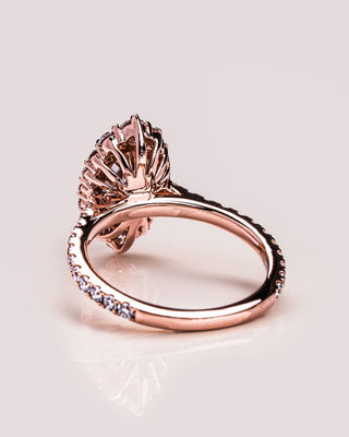 Cushion Hidden Halo Lab Grown Diamond Engagement Ring