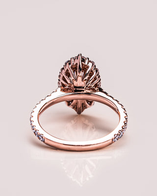 Cushion Hidden Halo Lab Grown Diamond Engagement Ring