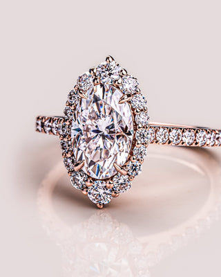 Cushion Hidden Halo Lab Grown Diamond Engagement Ring