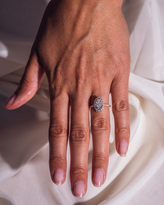 Cushion Hidden Halo Lab Grown Diamond Engagement Ring