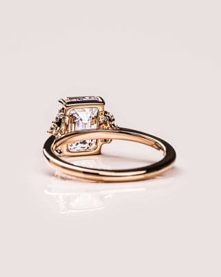 Cushion Hidden Halo Lab Grown Diamond Engagement Ring
