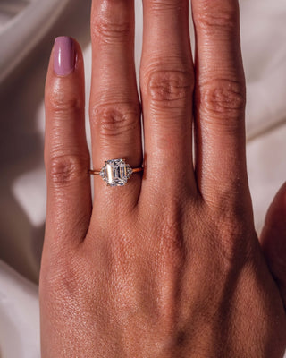 Cushion Hidden Halo Lab Grown Diamond Engagement Ring