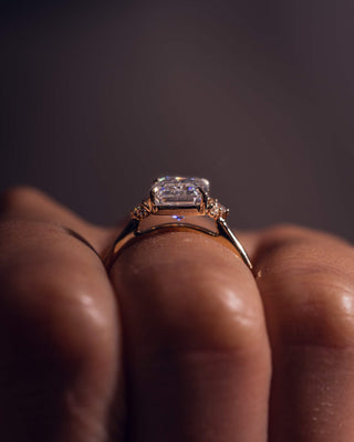 Cushion Hidden Halo Lab Grown Diamond Engagement Ring