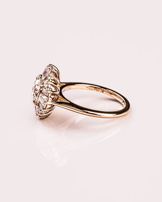 Cushion Hidden Halo Lab Grown Diamond Engagement Ring