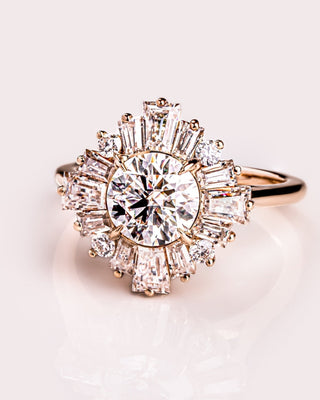 Cushion Hidden Halo Lab Grown Diamond Engagement Ring