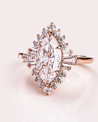Cushion Hidden Halo Lab Grown Diamond Engagement Ring