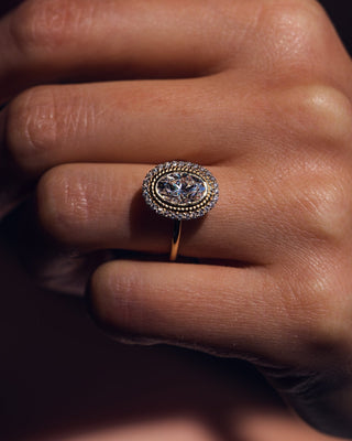 Cushion Hidden Halo Lab Grown Diamond Engagement Ring